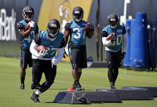 August 17, 2017: Tampa Bay Buccaneers wide receiver DeSean Jackson (11)  runs the ball after a catch during the first quarter of an NFL preseason  game against the Jacksonville Jaguars in Jacksonville