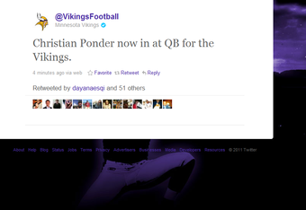 Christian Ponder takes over at QB for Minnesota Vikings as Donovan McNabb  heads to the bench – New York Daily News