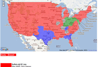 Philadelphia Eagles at New York Jets: Week 12 NFL TV watch maps