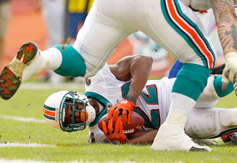 Dolphins vs. Raiders  Reggie Bush #22 of the Miami Dolphins