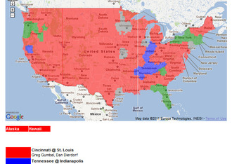 NFL Week 2 coverage map: TV schedule for CBS, Fox regional