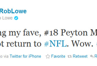 Search for Deep Throat Continues in Wake of Rob Lowe's Peyton Manning Tweet, News, Scores, Highlights, Stats, and Rumors