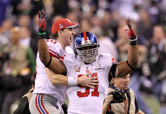 Justin Tuck Signed 5x7 Photo Card NY Giants Super Bowl XLVI