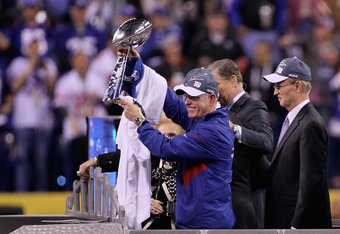 Eli Manning, Giants defeat New England Patriots in Super Bowl XLVI, 21-17,  in a case of deja vu 