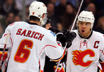 Calgary Flames 2009-10 White Cory Sarich w/30th Ann. Patch!! (SOLD) 