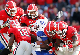 UGA Rewind on X: 2011 vs. Auburn Bacarri Rambo's pick-six. (via  @GeorgiaFootball)  / X