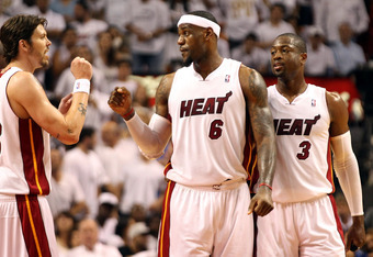 Miami Heat - Mike Miller and Shane Battier celebrate a basket. Photo by  Marc Serota