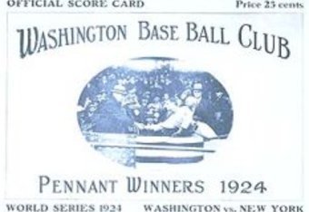 Remembering the Washington Senators' 1924 World Series, News, Scores,  Highlights, Stats, and Rumors