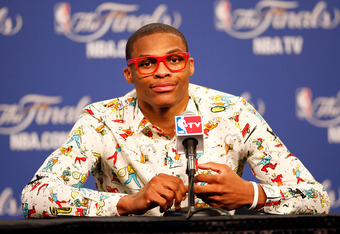 Russell Westbrook wears terrible shirt and glasses after Thunder