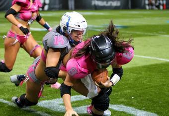 Lingerie Football Video Shows Mean Tackle And Follow Up Punch To The Gut Bleacher Report Latest News Videos And Highlights