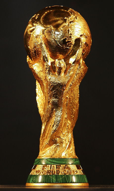 Man Paints Head and Arms to Look Strikingly Like World Cup Trophy ...