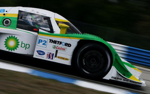 SEBRING, FL - MARCH 21: Marino Franchitti driver of the #20 Dyson Racing Team Mazda Lola B08 86 gets through turn eight during the 57th Annual Mobil1 12 Hours of Sebring at Sebring International Raceway on March 21, 2009 in Sebring, Florida. (Photo by D