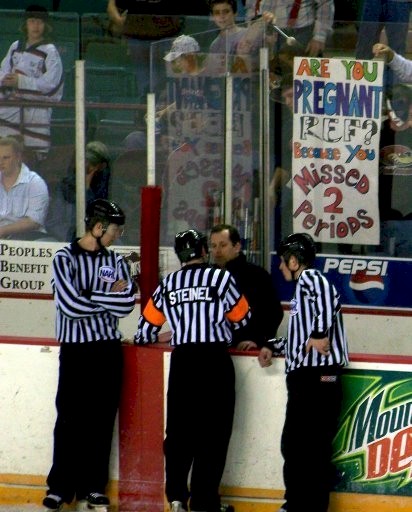 funny hockey signs