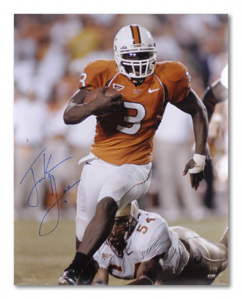 Frank Gore Miami Hurricanes Autographed 8 x 10 Running vs. FSU Photograph