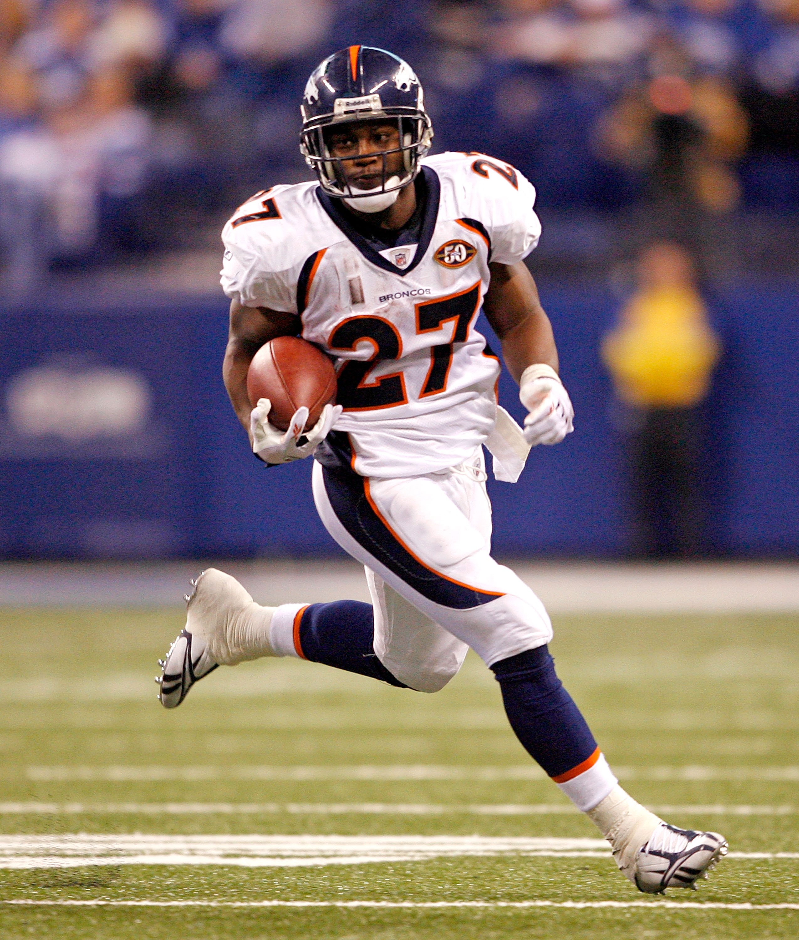 Denver Broncos running back Correll Buckhalter (28) runs against