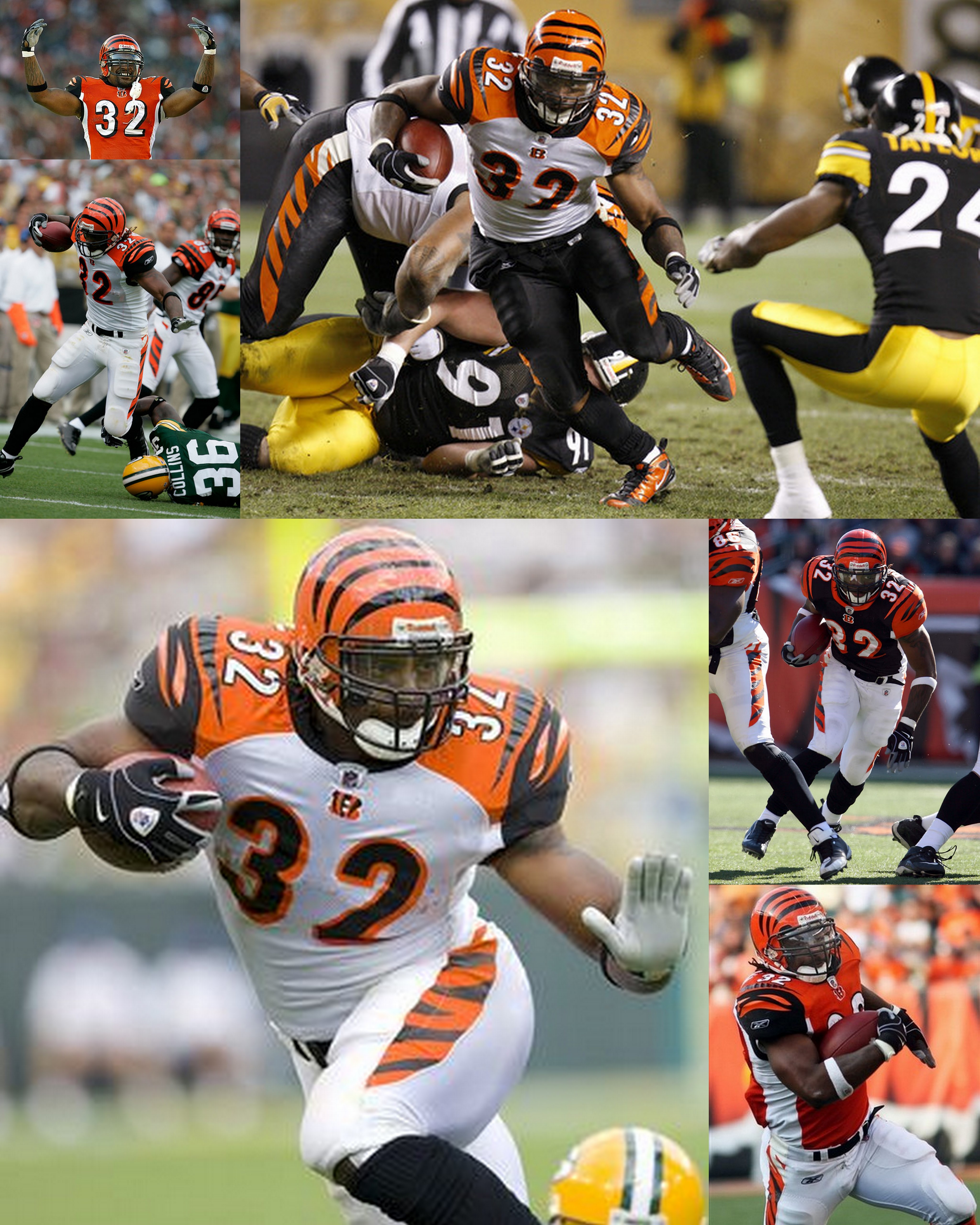 Cincinnati Bengals - Browns Bengals Football Halfback Rudi Johnson