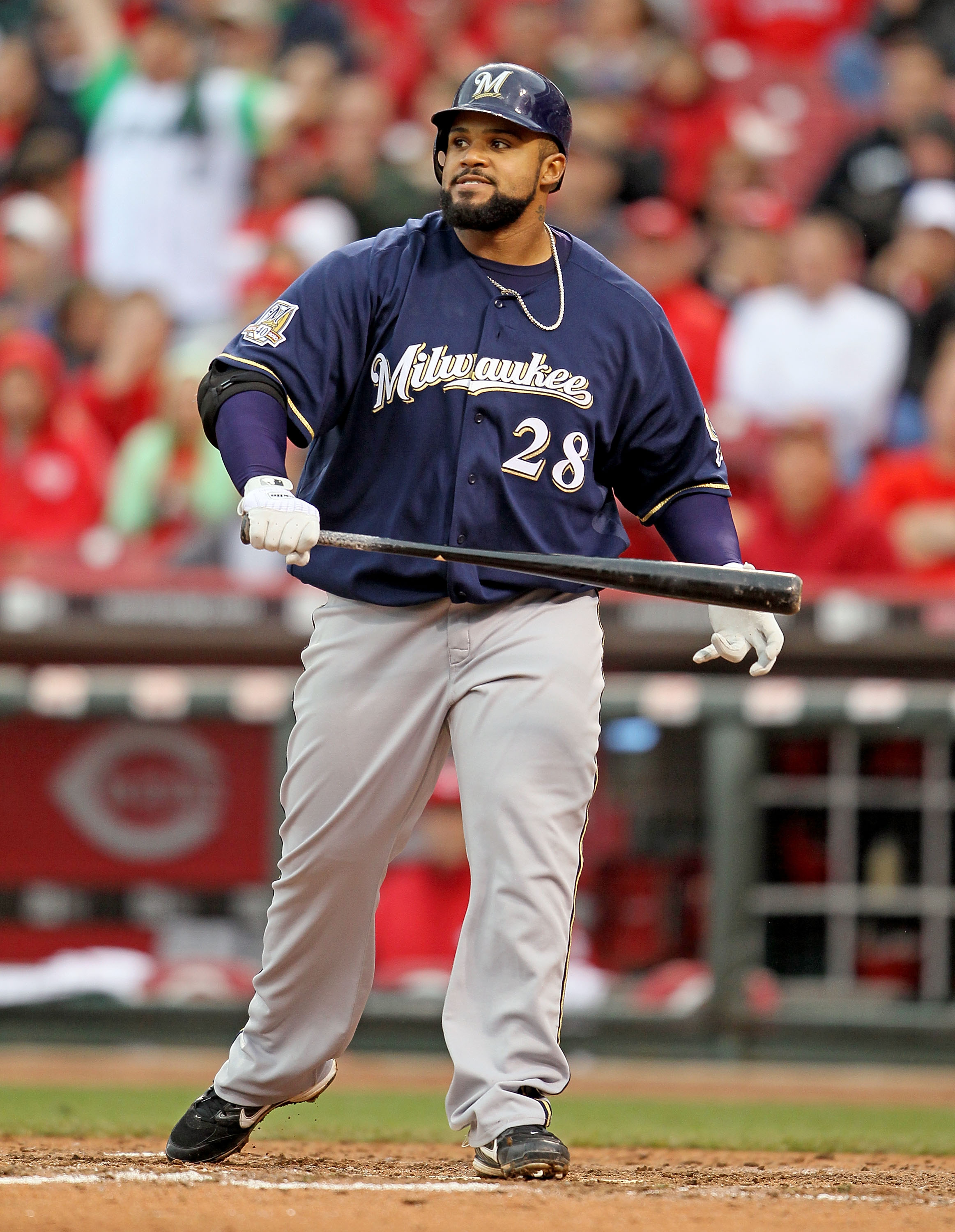 All-Star Game MVP Prince Fielder of the Milwaukee Brewers poses