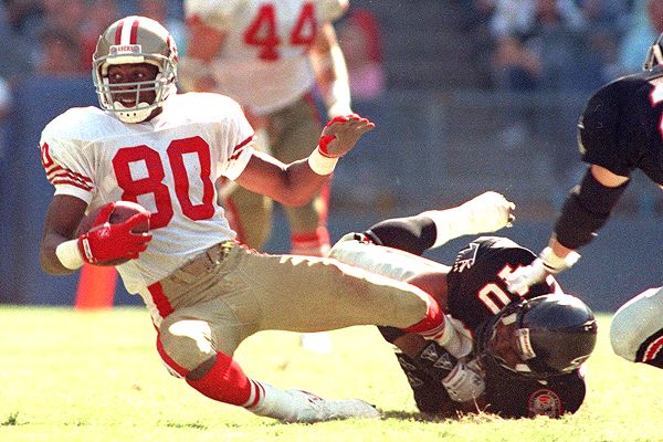 Jerry Rice Rockin' All 3 Super Bowl Rings In Atlanta