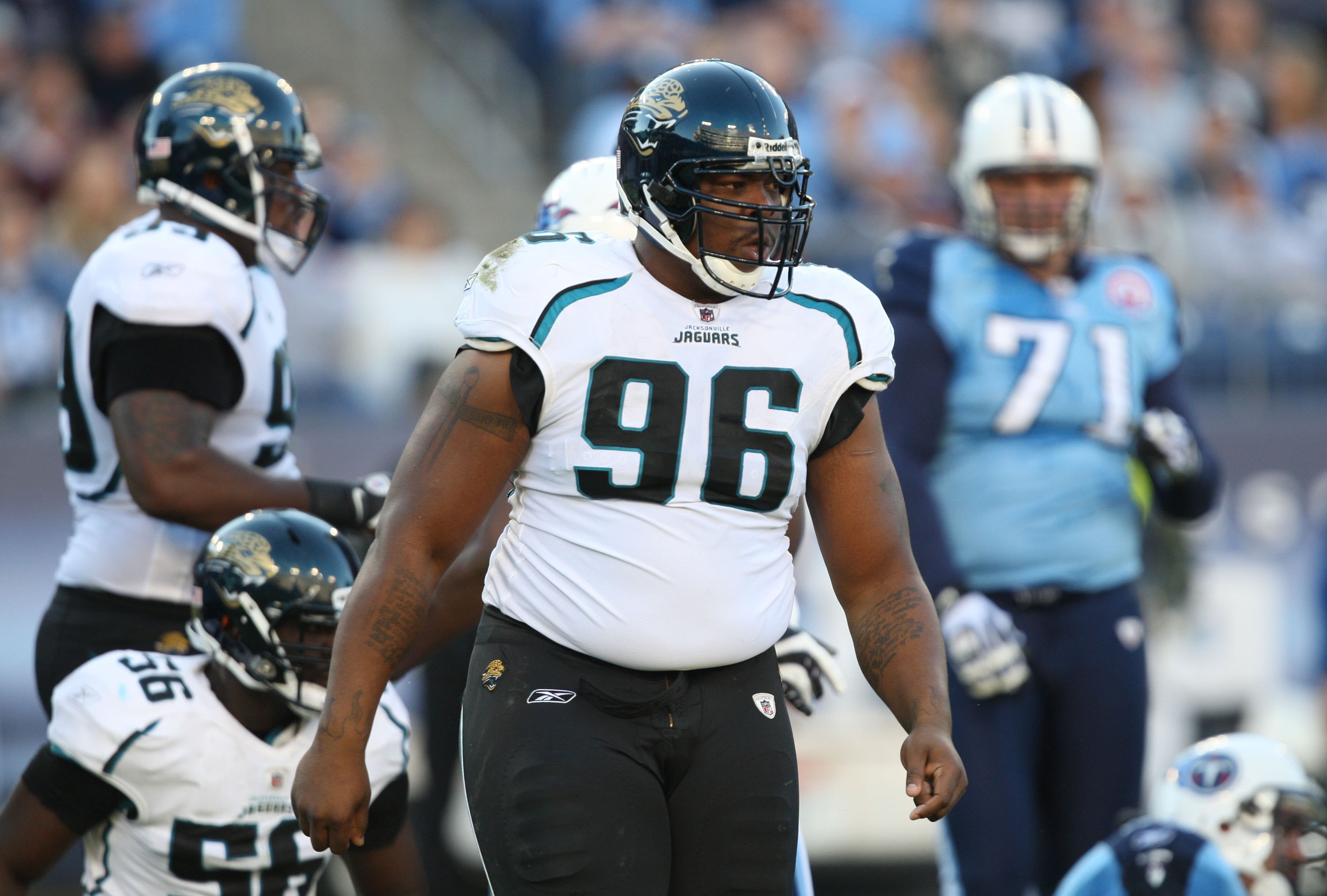 Vince Manuwai in action during the Jacksonville Jaguars preseason