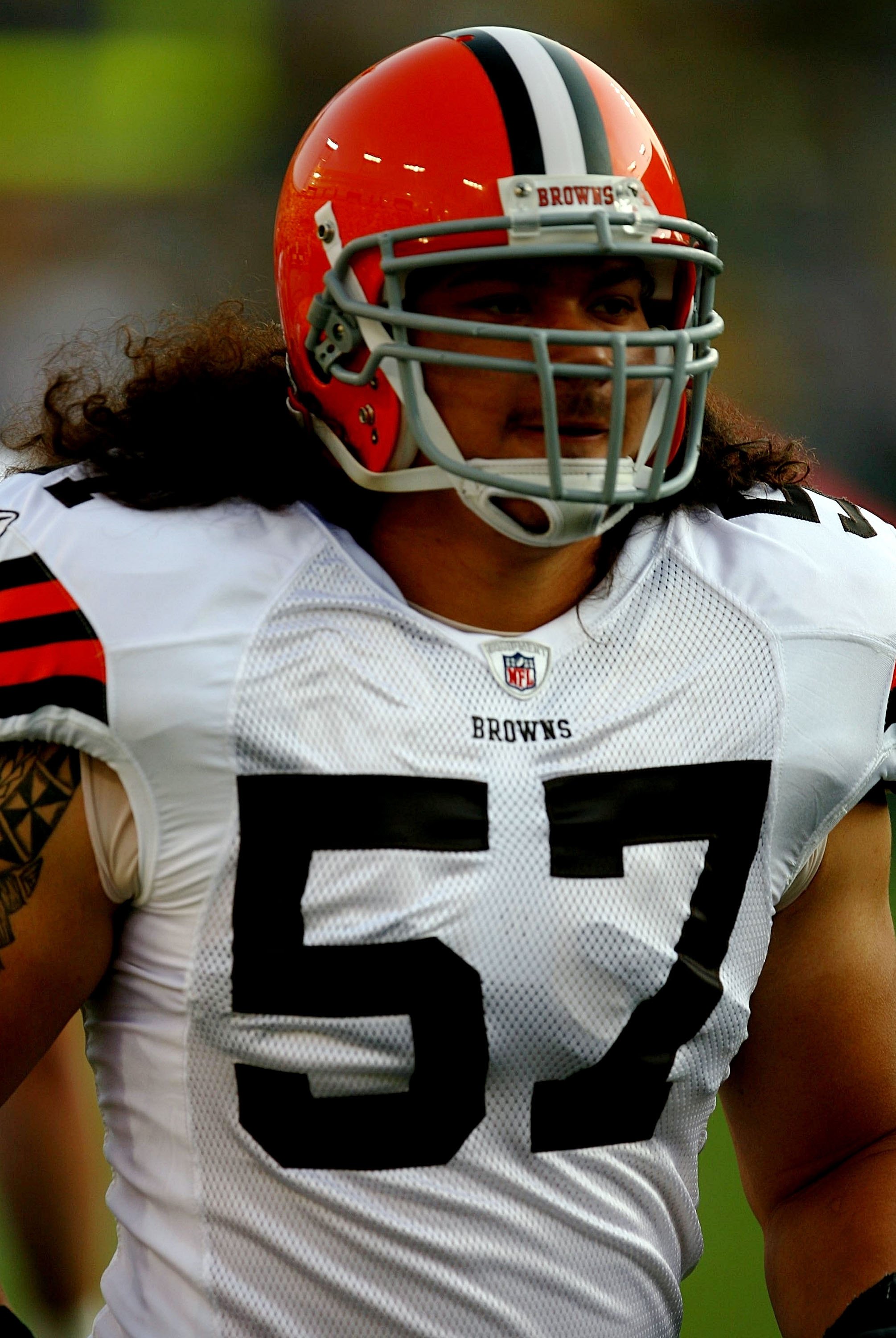 Cleveland Browns tight end Robert Royal (84) during pre-game of an