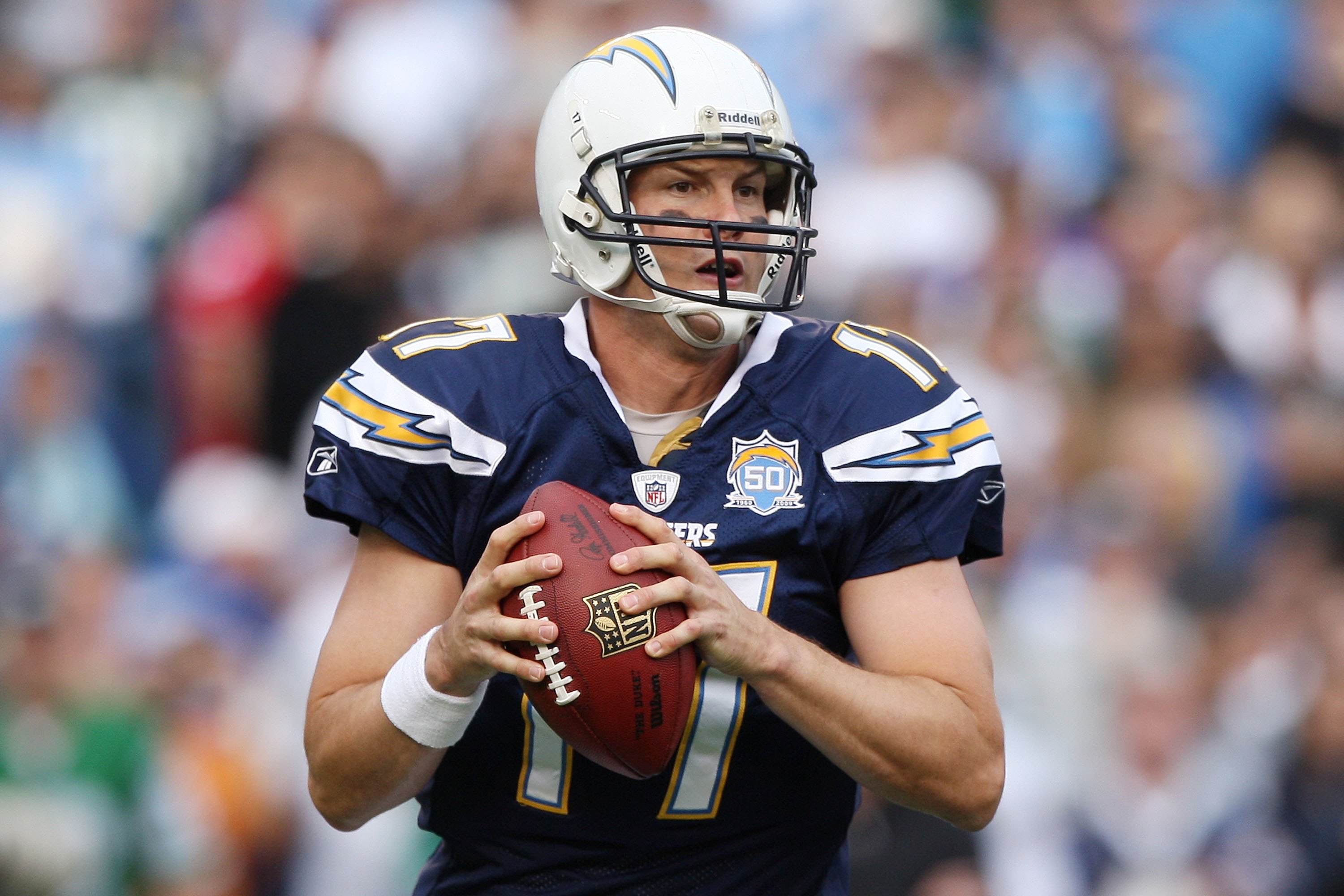 Philip Rivers #17  San diego chargers, Chargers football, Cheerleading  pictures