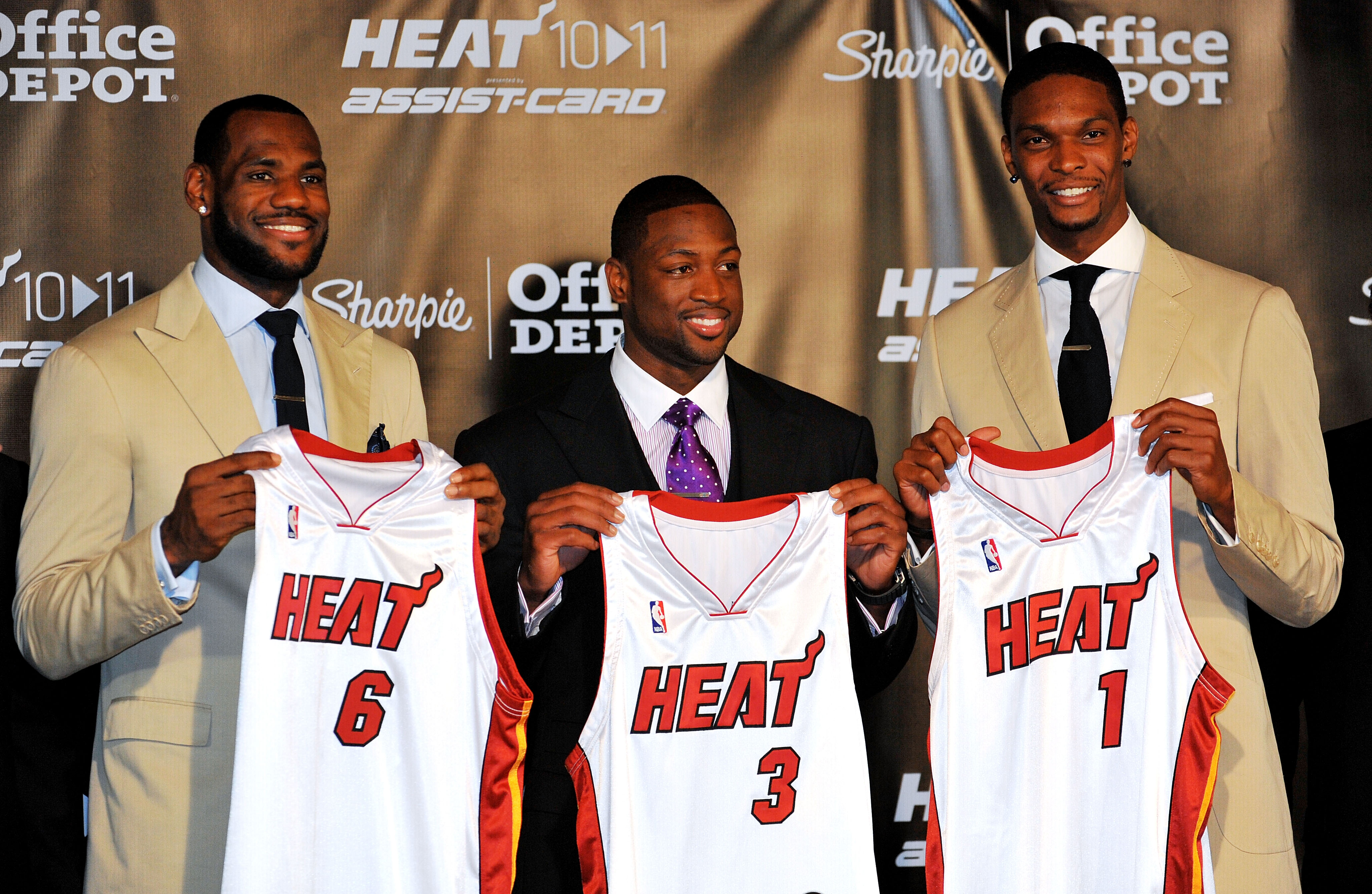 Miami Heat Stars Dwayne Wade, Chris Bosh and Lebron James Host