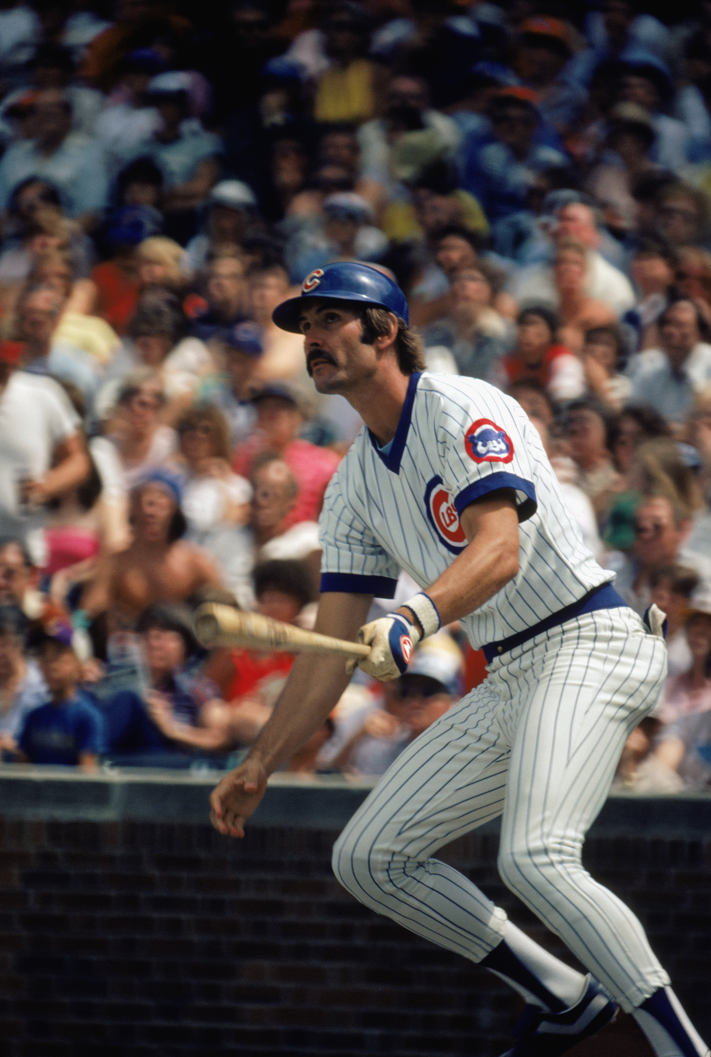 CHICAGO -1980:  Dave Kingman #10 of the Chicago Cubs swings at the pitch during a game in the 1980 season at Wrigley Field in Chicago, Illinois .  (Photo by: Jonathan Daniel/Getty Images)