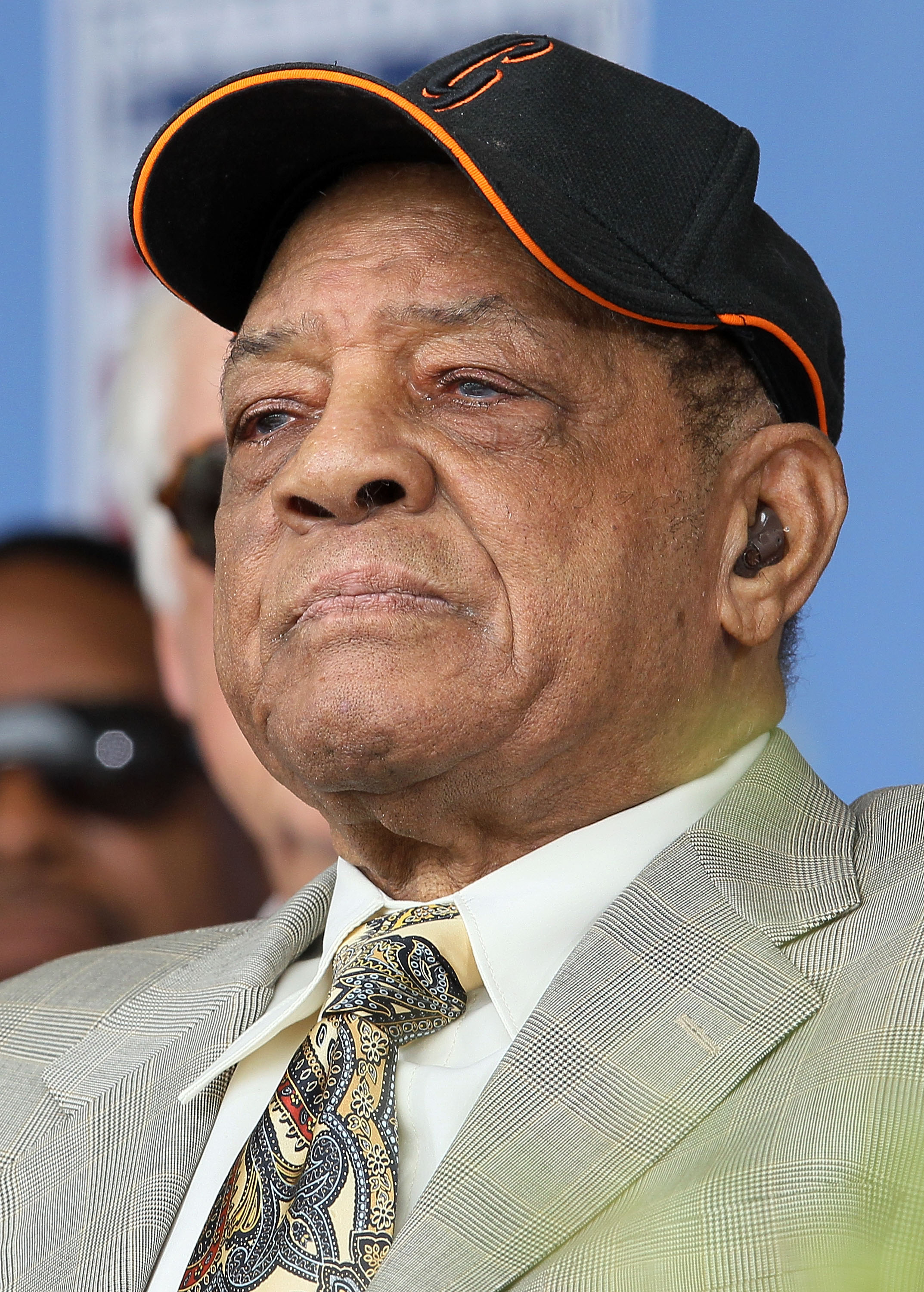 COOPERSTOWN, NY - JULY 25:  Baseball icon Willie Mays attends the Baseball Hall of Fame induction ceremony at Clark Sports Center on July 25, 20010 in Cooperstown, New York.  (Photo by Jim McIsaac/Getty Images)