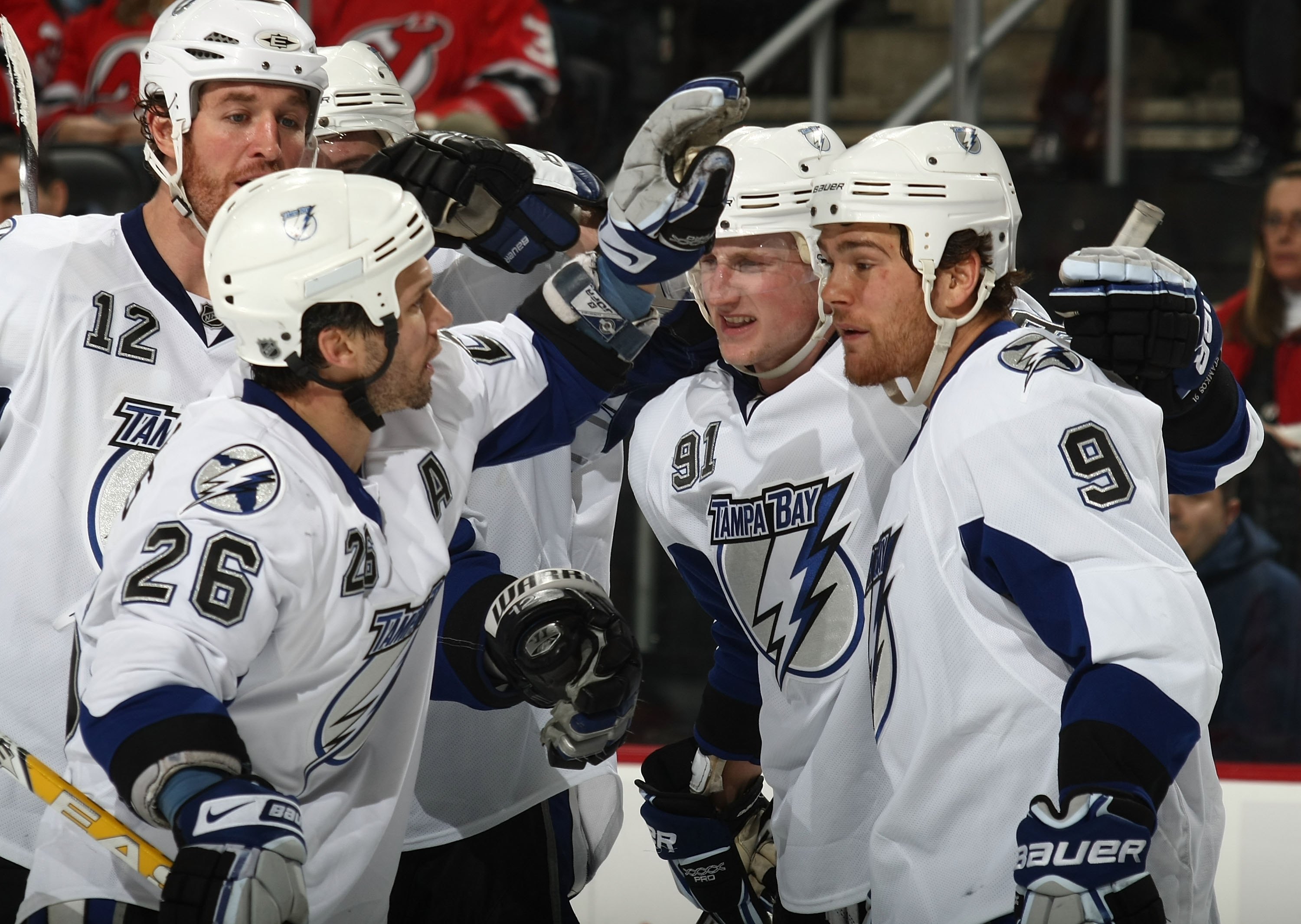 Vincent Lecavalier Tampa Bay Lightning Autographed 16 x 20 Goal  Celebration Photograph