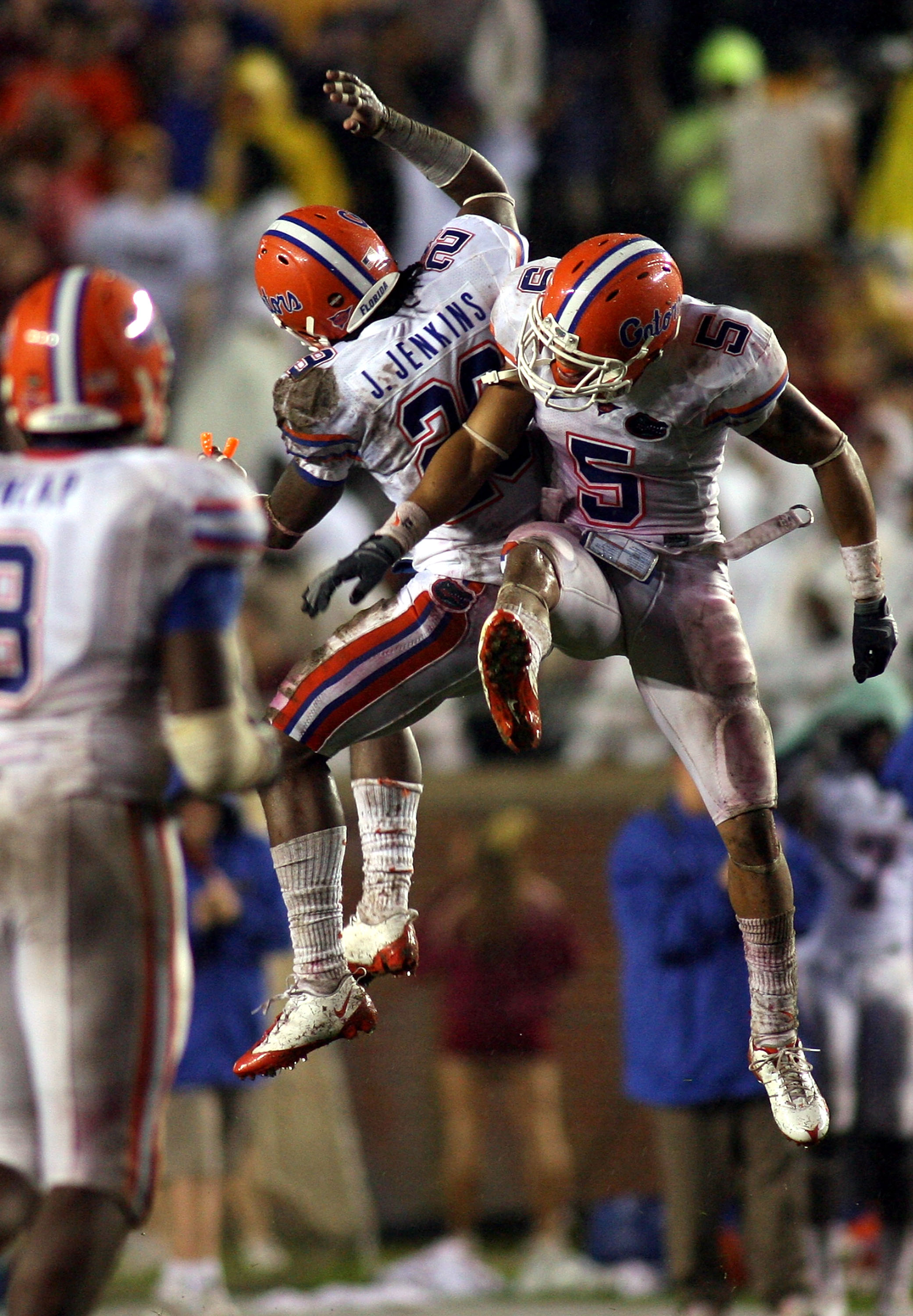 2008 Florida Gators National Champions Team Autographed (White #15 Nike)  Jersey - 34 Signatures, Tim Tebow