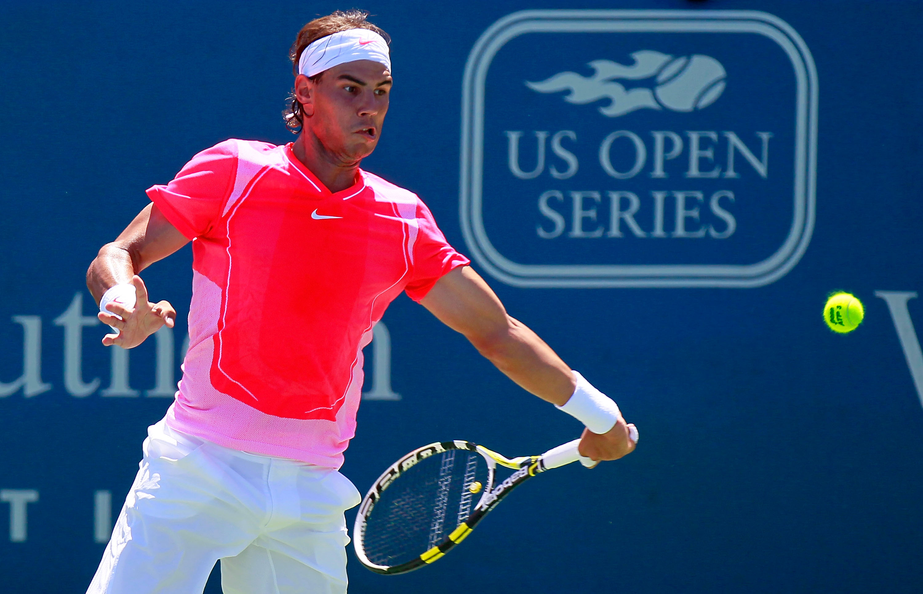 Do not be fooled by the pink. Rafael Nadal is a serious threat to Federer's legacy.