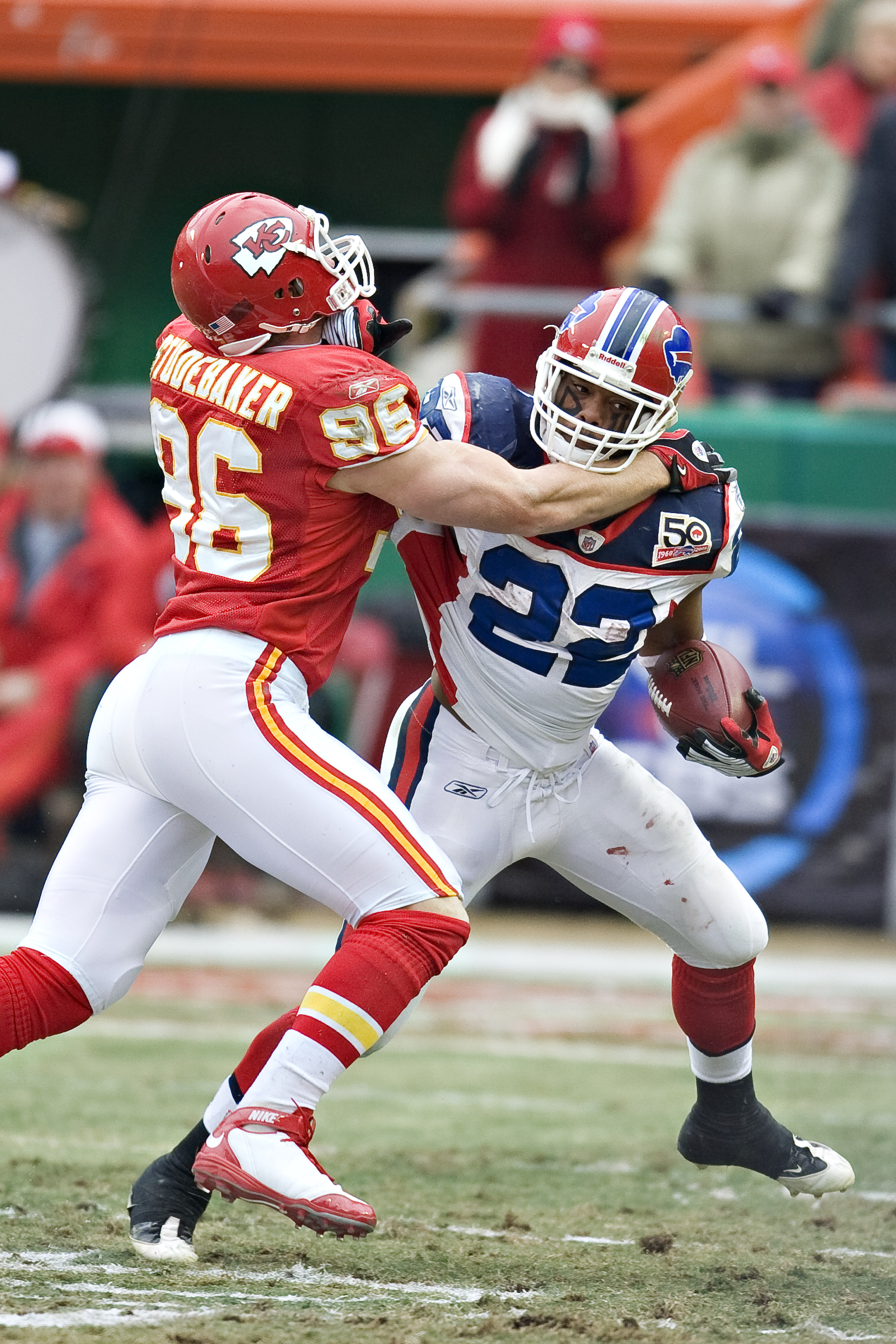 Buffalo Bills rookie defensive lineman Torell Troup (#96) during a