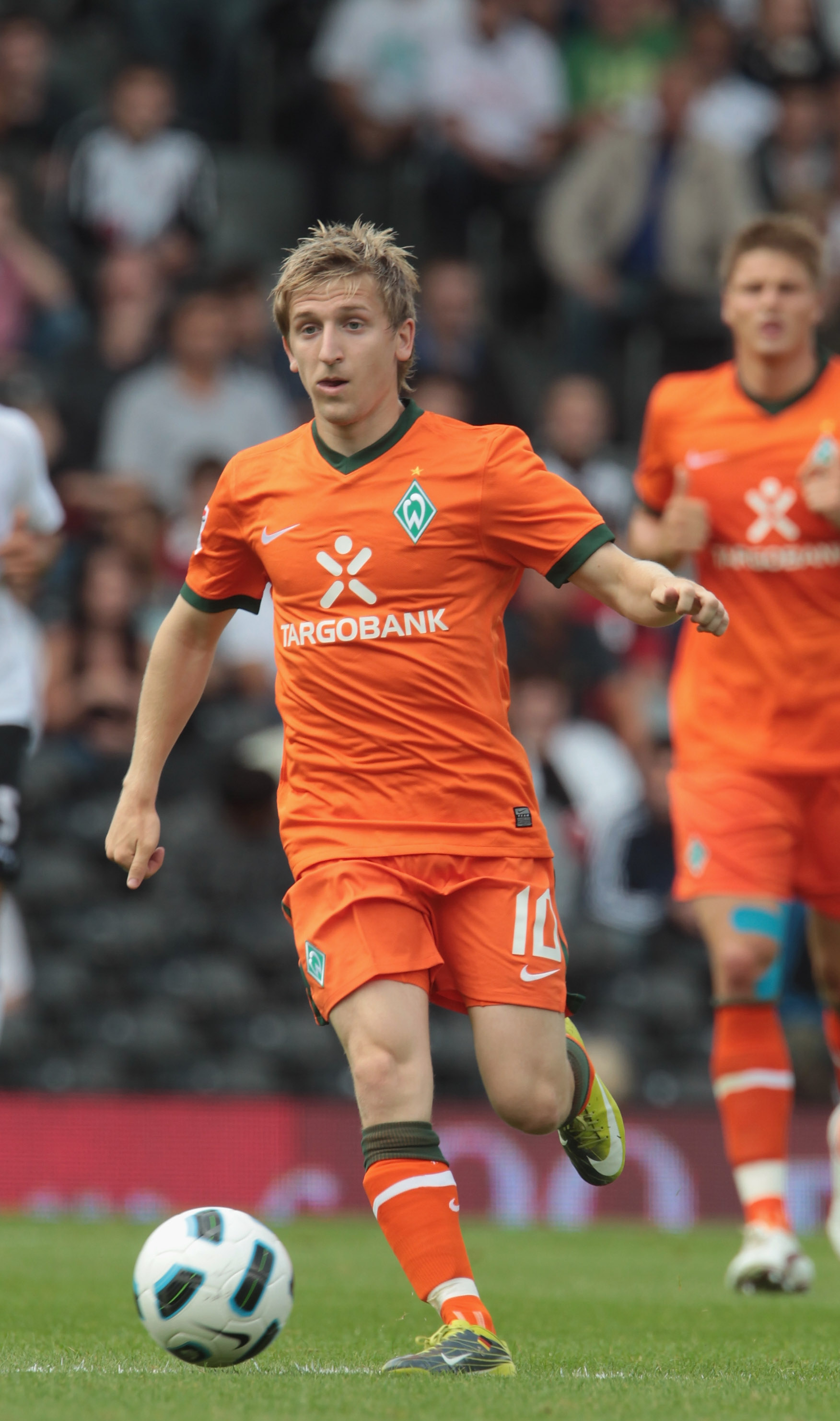LONDON, ENGLAND - AUGUST 07: Marko Marin of Werder Bremen during a Friendly match between Fulham and Werder Bremen at Craven Cottage on August 7, 2010 in London, England.  (Photo by Phil Cole/Getty Images)