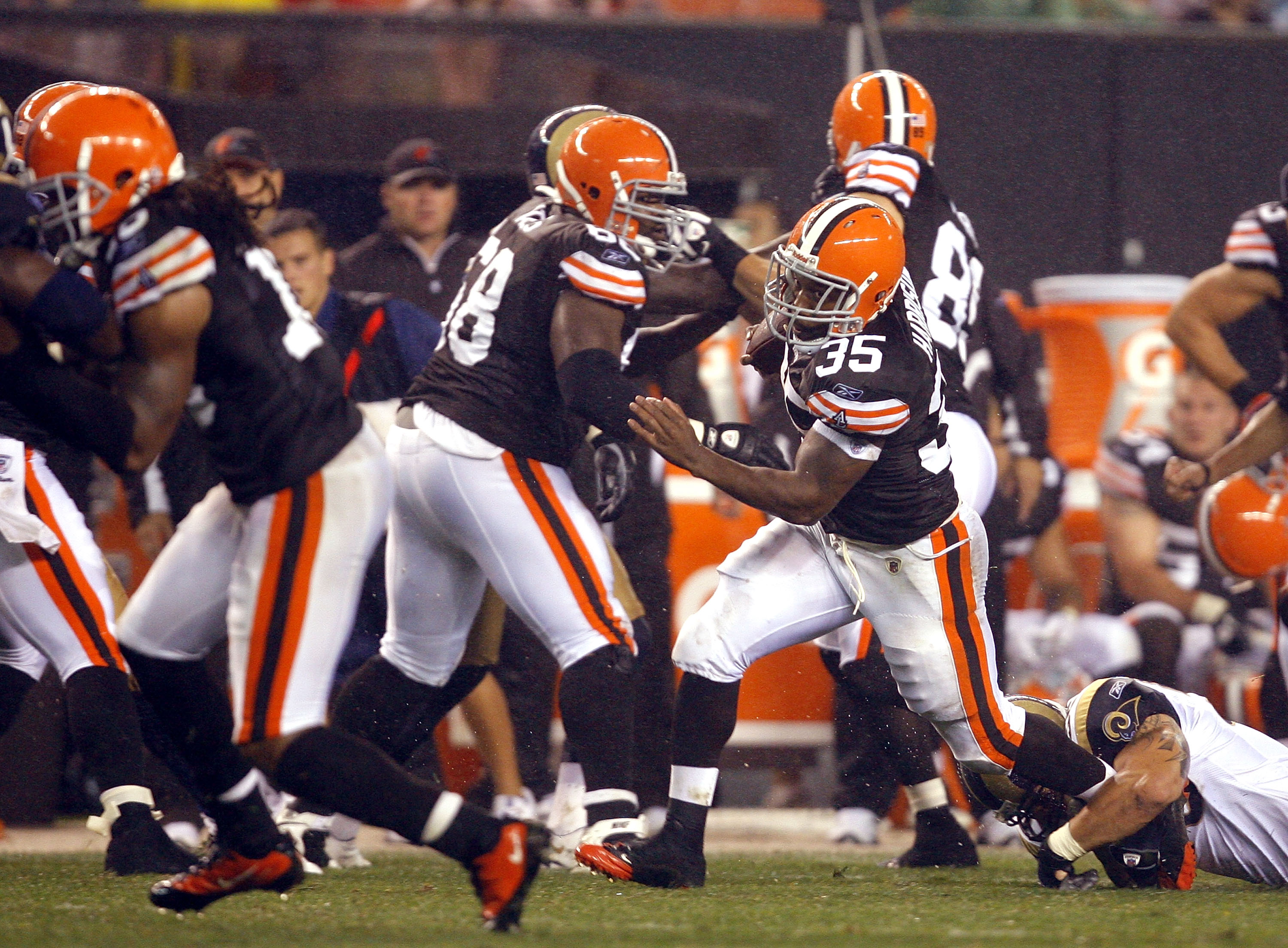 Travis Ivey Training Worn Cleveland Browns Reebok Shirt