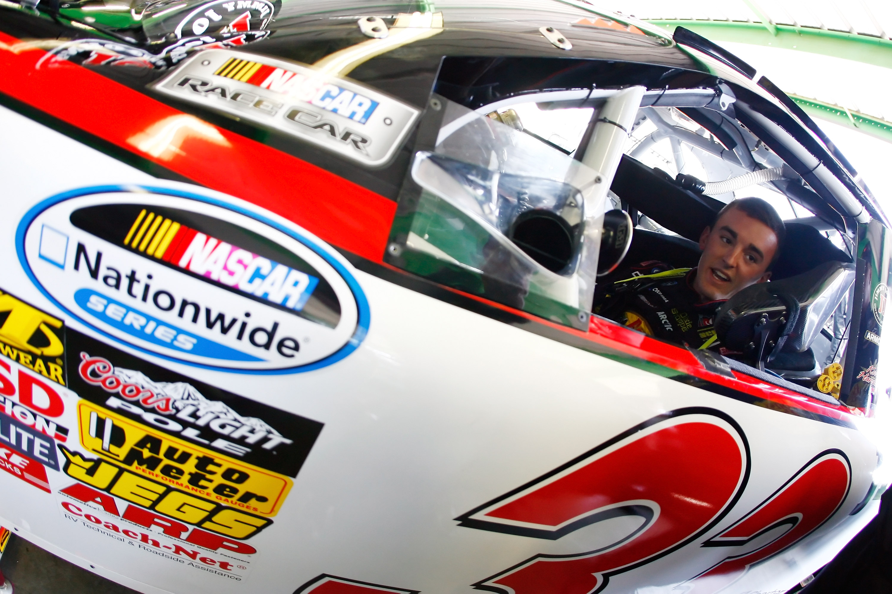 MADISON, IL - JULY 17: Austin Dillon sits aboard the #33 Jimmy Johns Chevrolet during practice for the NASCAR Nationwide Series Missouri-Illinois Dodge Dealers 250 at Gateway International Raceway on July 17, 2010 in Madison, Illinois. Dillon drove severa