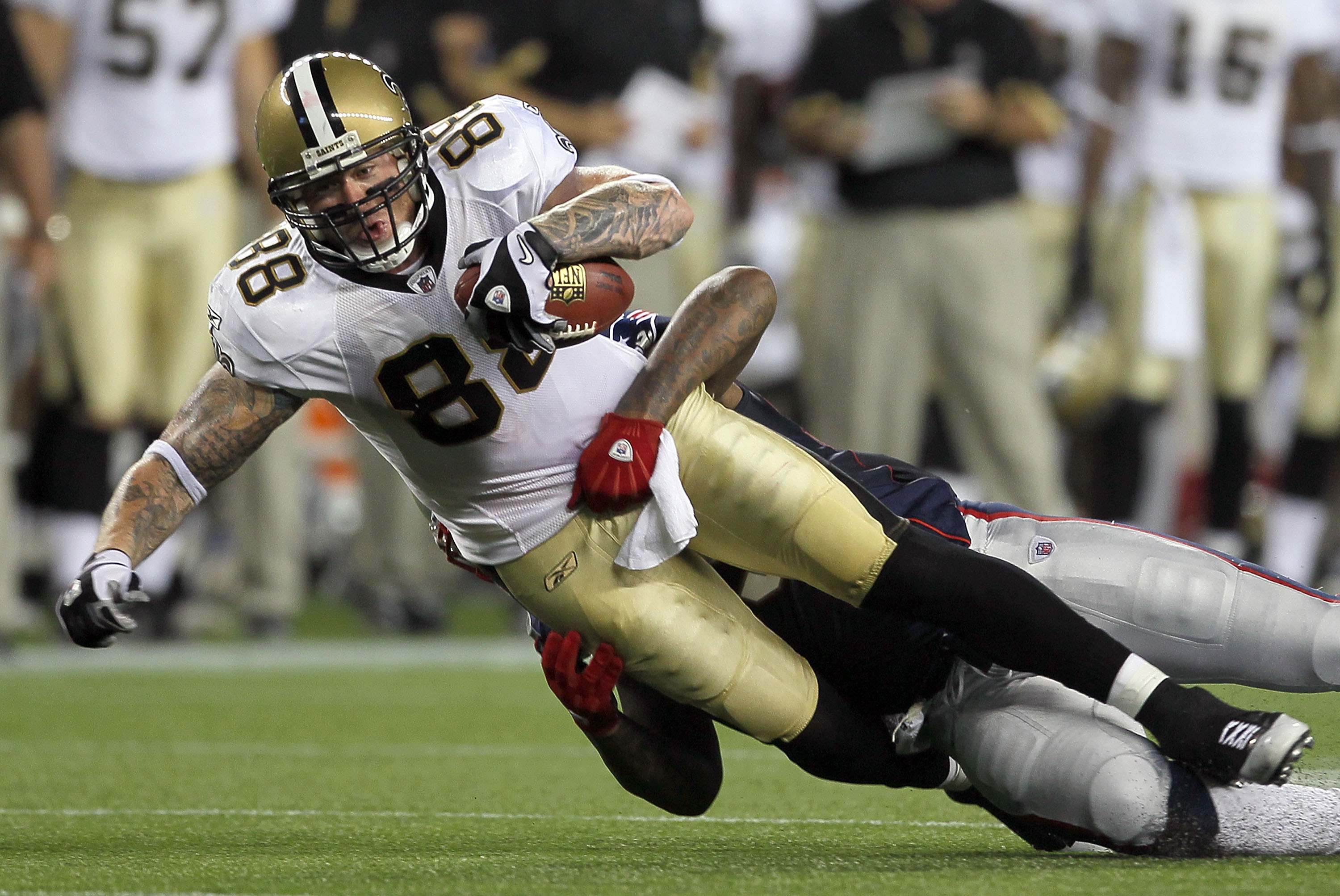 Former Giants tight end Jeremy Shockey relishes touchdown in Saints' Super  Bowl victory over Colts 