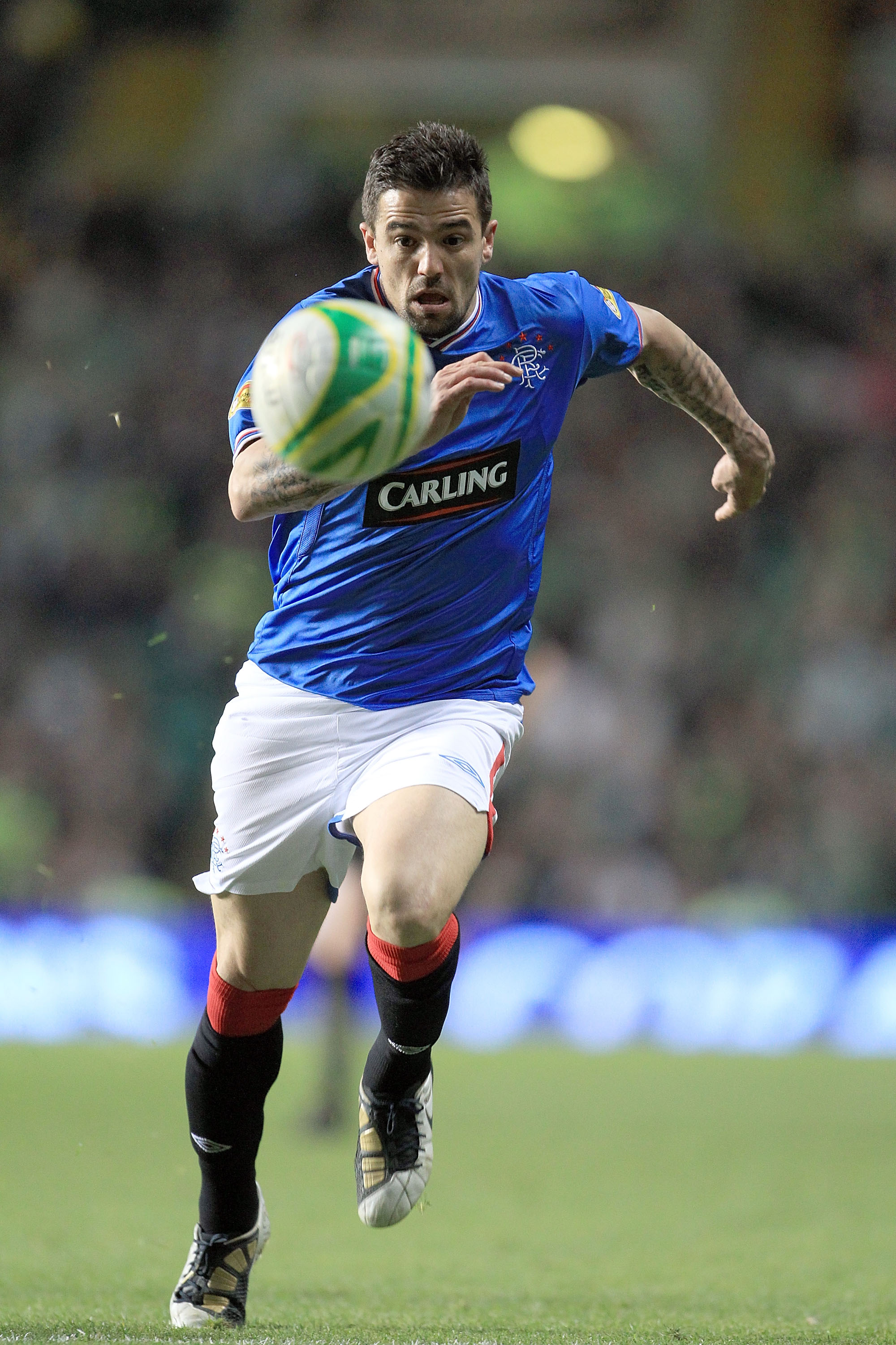 GLASGOW, UNITED KINGDOM - MAY 04:  Nacho Novo of Rangers during the Clydesdale Bank Scottish Premier League match between Celtic and Rangers at Celtic Park, on May 4, 2010 in Glasgow, Scotland.  (Photo by David Cannon/Getty Images)