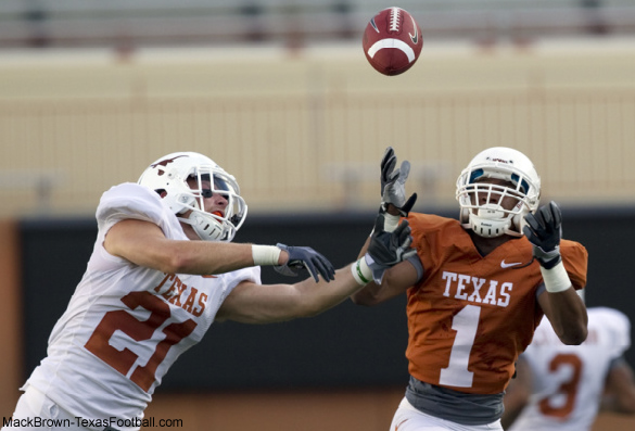 Oct. 30, 2010 - Austin, Texas, United States of America - Texas Longhorns  cornerback Chykie Brown (8) warms up before the game between the University  of Texas and Baylor University. The Bears