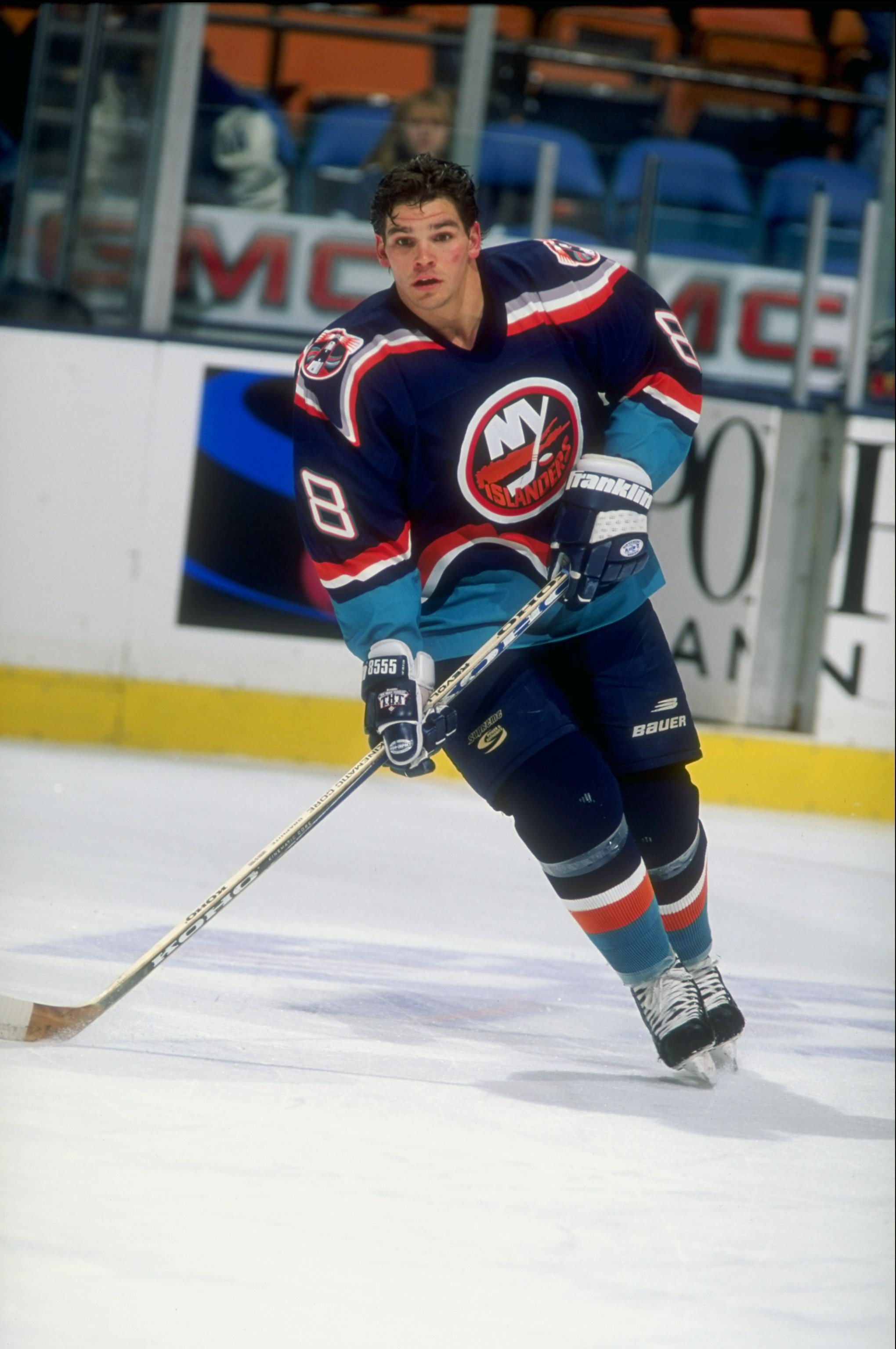 20 Nov 1997:  Steve Webb #88 of the New York Islanders in action during a game against the New Jersey Devils at the Continental Airlines Arena in East Rutherford, New Jersey.  The Devils defeated the Islanders 5-1. Mandatory Credit: Al Bello  /Allsport