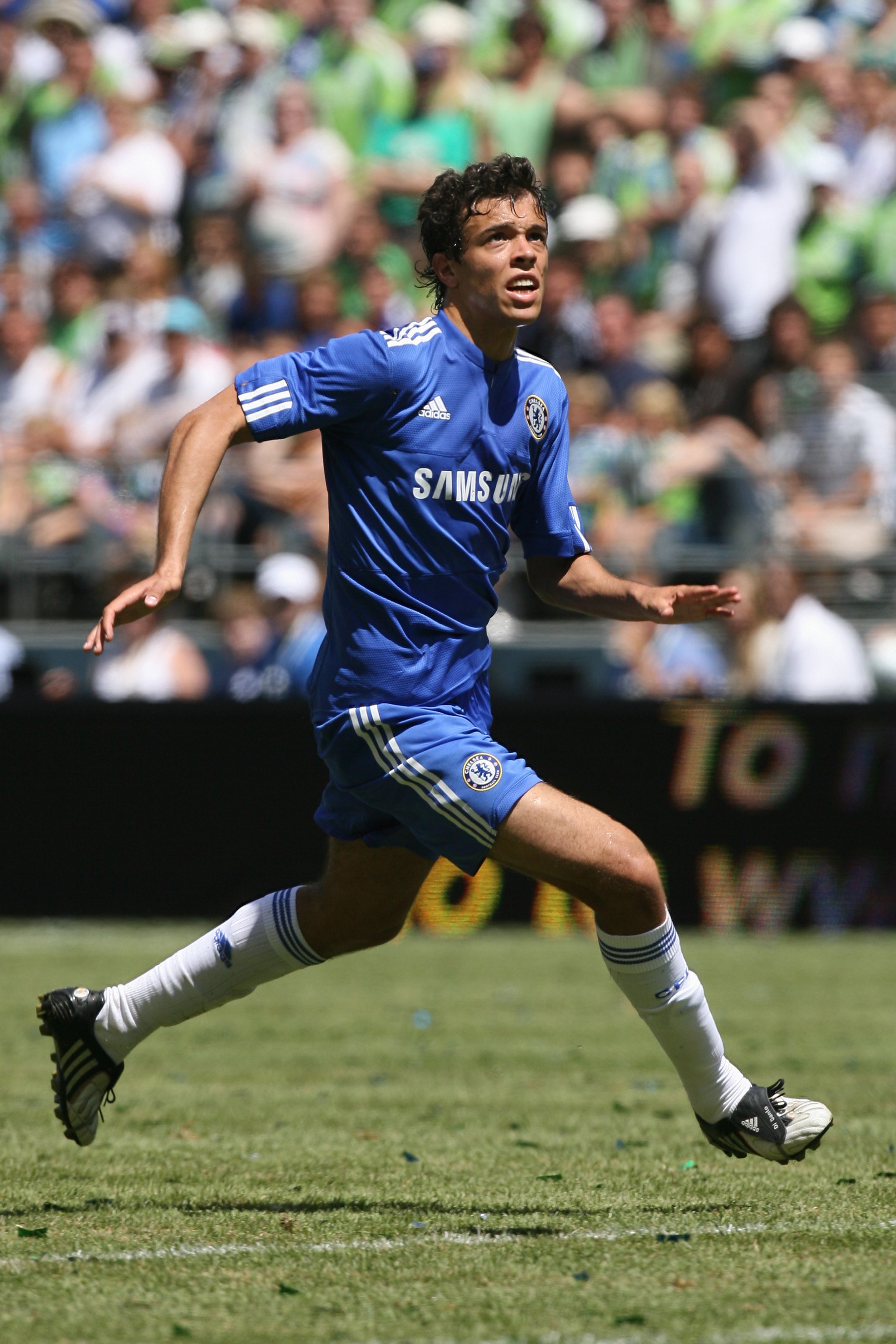 SEATTLE - JULY 18:  Franco Di Santo #9 of Chelsea FC runs during the game against Seattle Sounders FC on July 18, 2009 at Qwest Field in Seattle, Washington. (Photo by Otto Greule Jr/Getty Images)