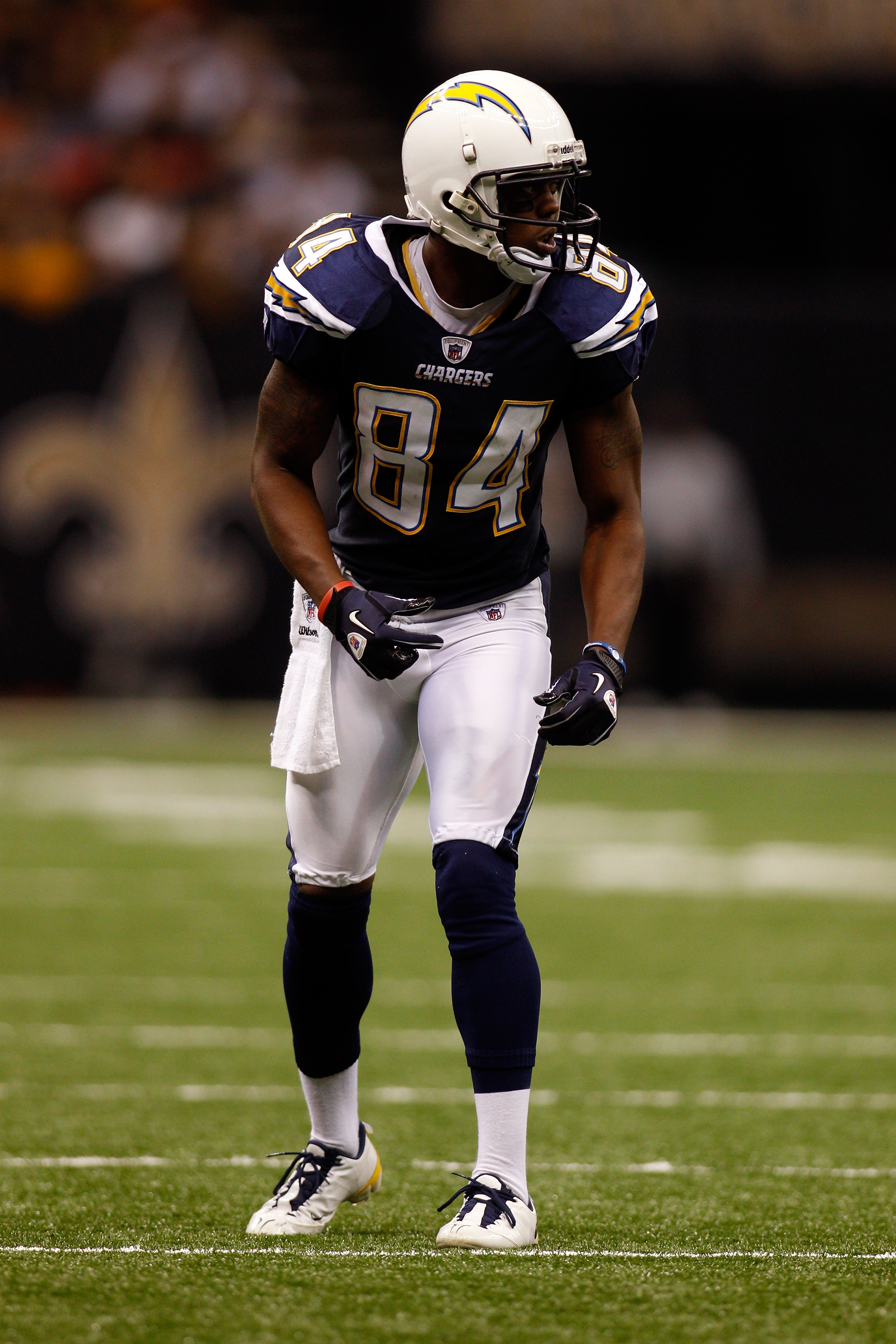 NEW ORLEANS - AUGUST 27:  Buster Davis #84 of the San Diego Chargers in action against the New Orleans Saints at the Louisiana Superdome on August 27, 2010 in New Orleans, Louisiana.  (Photo by Chris Graythen/Getty Images)