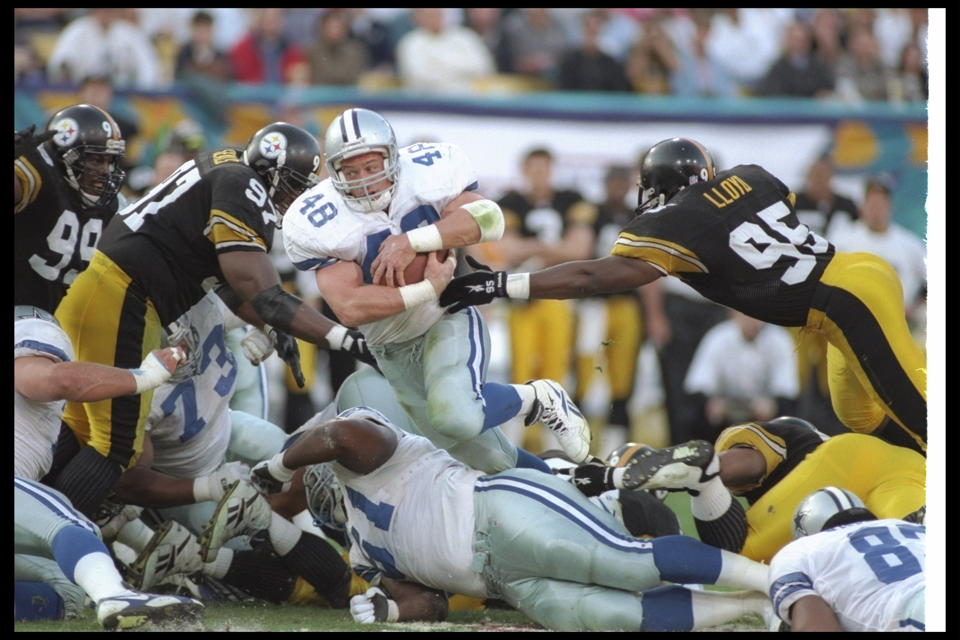 Running back Daryl Johnson of the Dallas Cowboys looks on during a