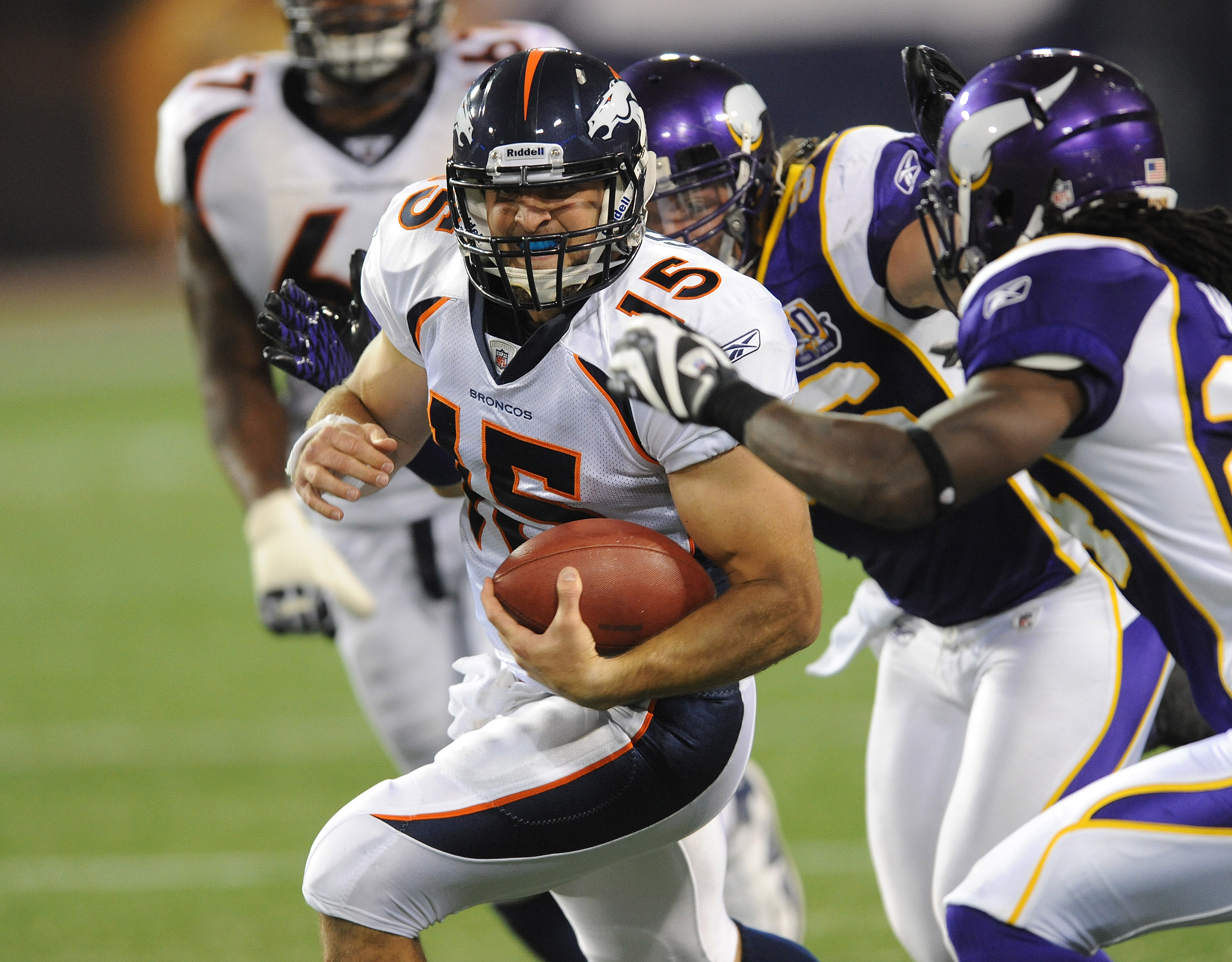 Games balls for the Denver Broncos preseason win over Minnesota