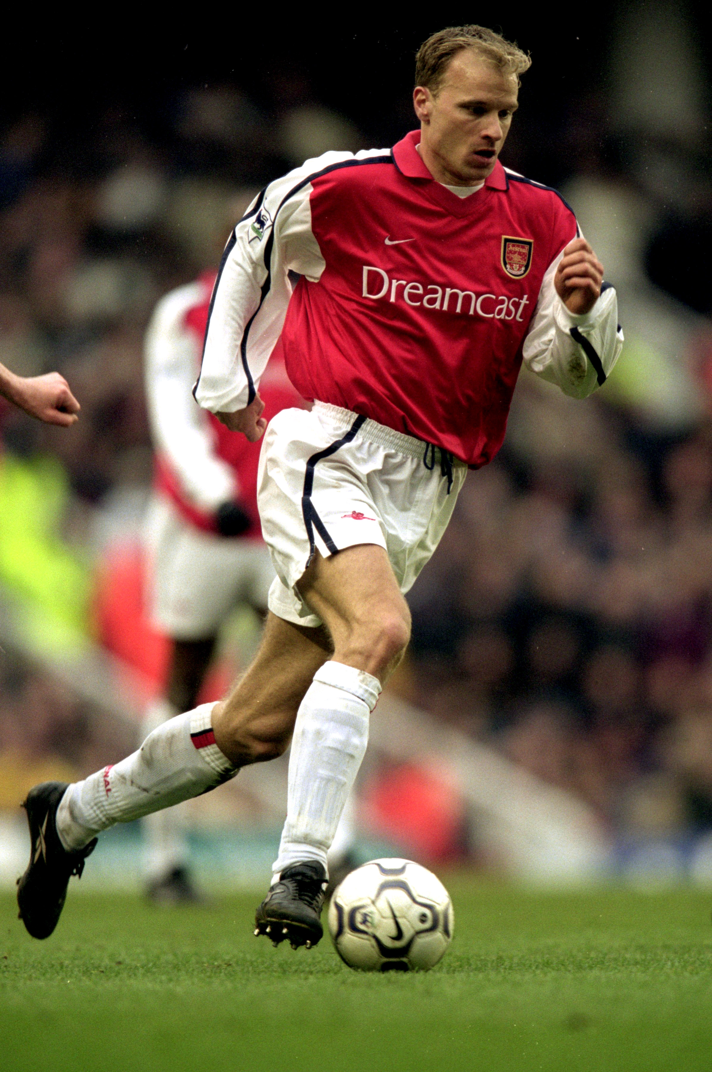 3 Mar 2001:  Dennis Bergkamp of Arsenal on the ball against West Ham United during the FA Carling Premiership match at Highbury in London. Arsenal won 3-0. \ Mandatory Credit: Phil Cole /Allsport