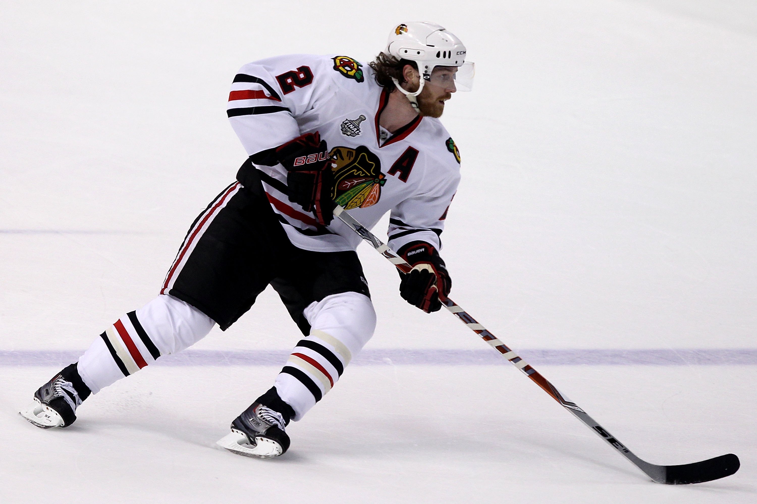 PHILADELPHIA - JUNE 04:  Duncan Keith #2 of the Chicago Blackhawks skates in Game Four of the 2010 NHL Stanley Cup Final against the Philadelphia Flyers at Wachovia Center on June 4, 2010 in Philadelphia, Pennsylvania.  (Photo by Andre Ringuette/Getty Ima
