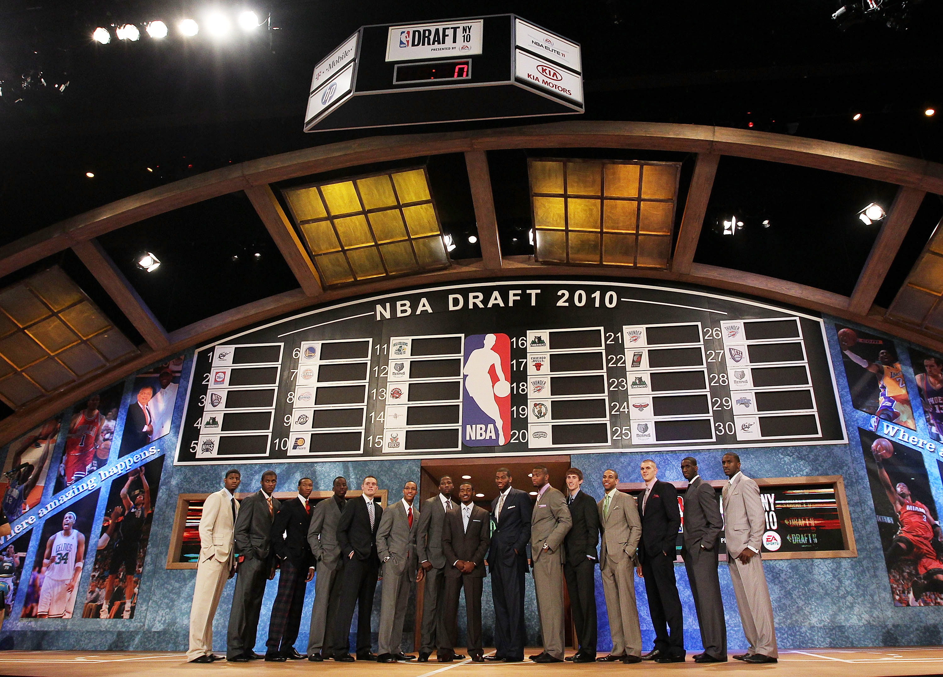 Emeka Okafor poses for a photo during the 2004 NBA Draft on June