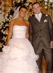 Coleen Rooney and Wayne Rooney at their wedding (Picture)