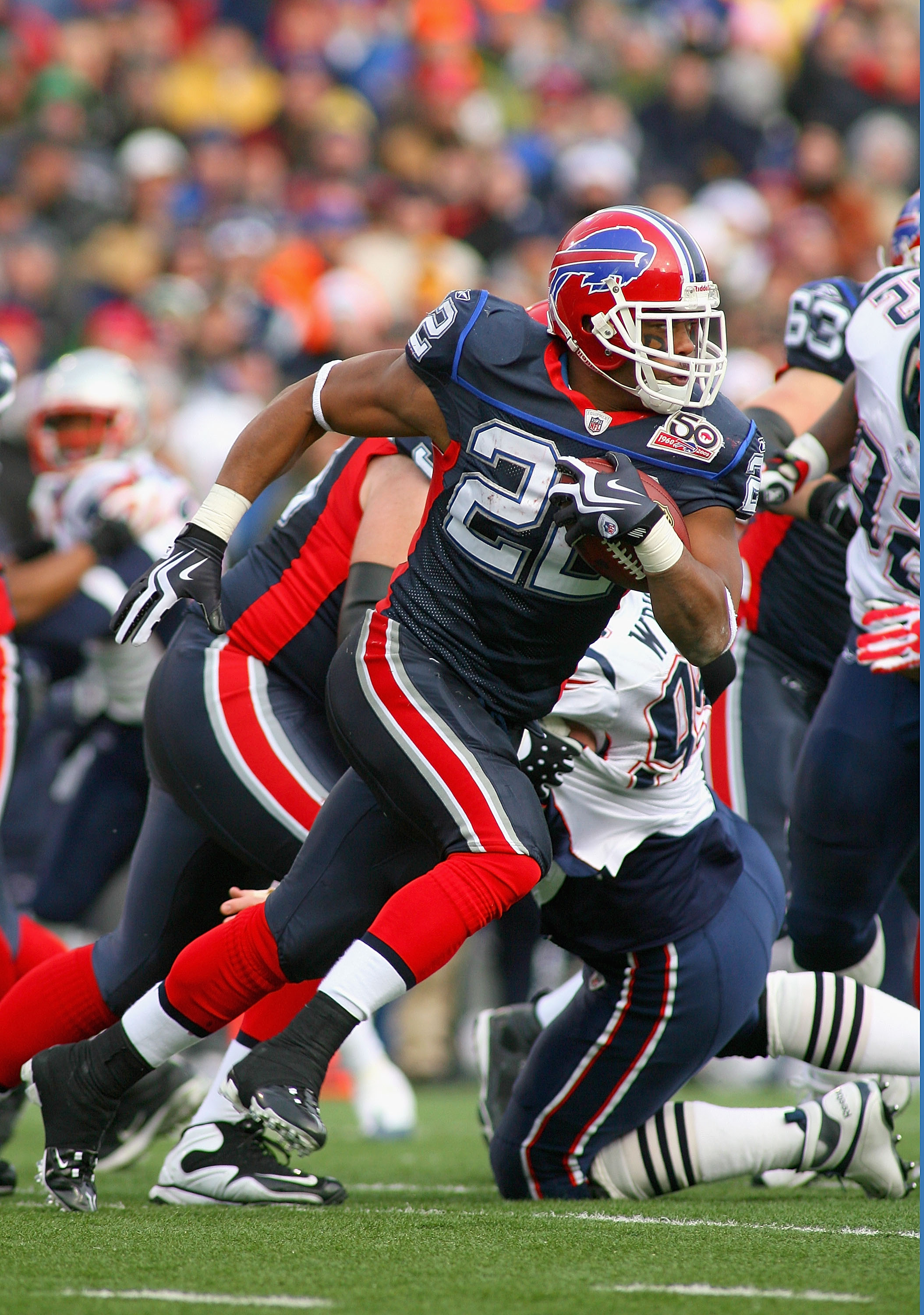 18 October 2009: Buffalo Bills running back Fred Jackson (22) in action  during the NFL football game between the Buffalo Bills and New York Jets at  Giants Stadium in East Rutherford, New