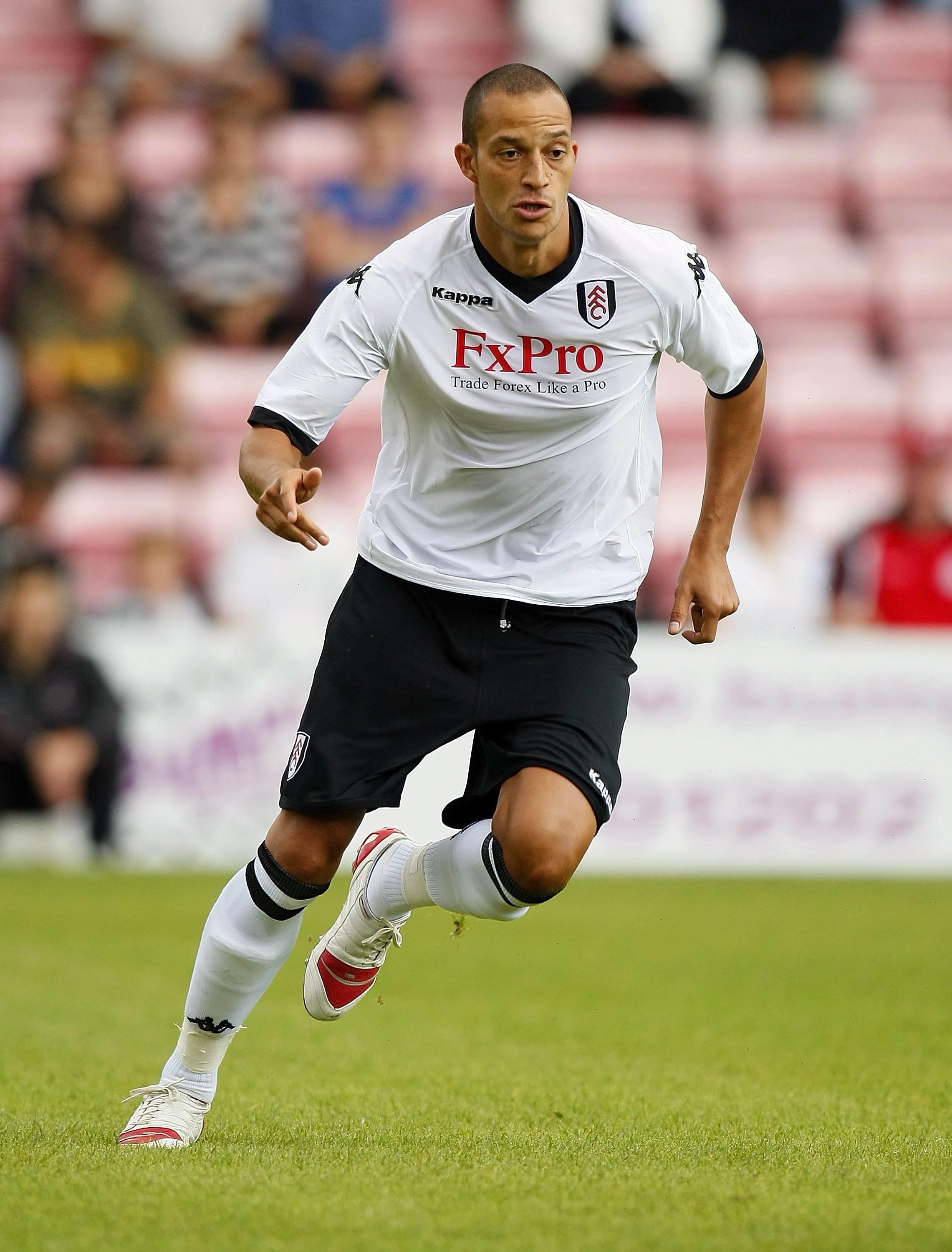 BOURNEMOUTH, ENGLAND - JULY 17: Bobby Zamora of Fulham in action during the pre season friendly match between AFC Bournemouth and Fulham at the Fitness First Stadium on July 17, 2010 in Bournemouth, England. (Photo by Tom Dulat/Getty Images)