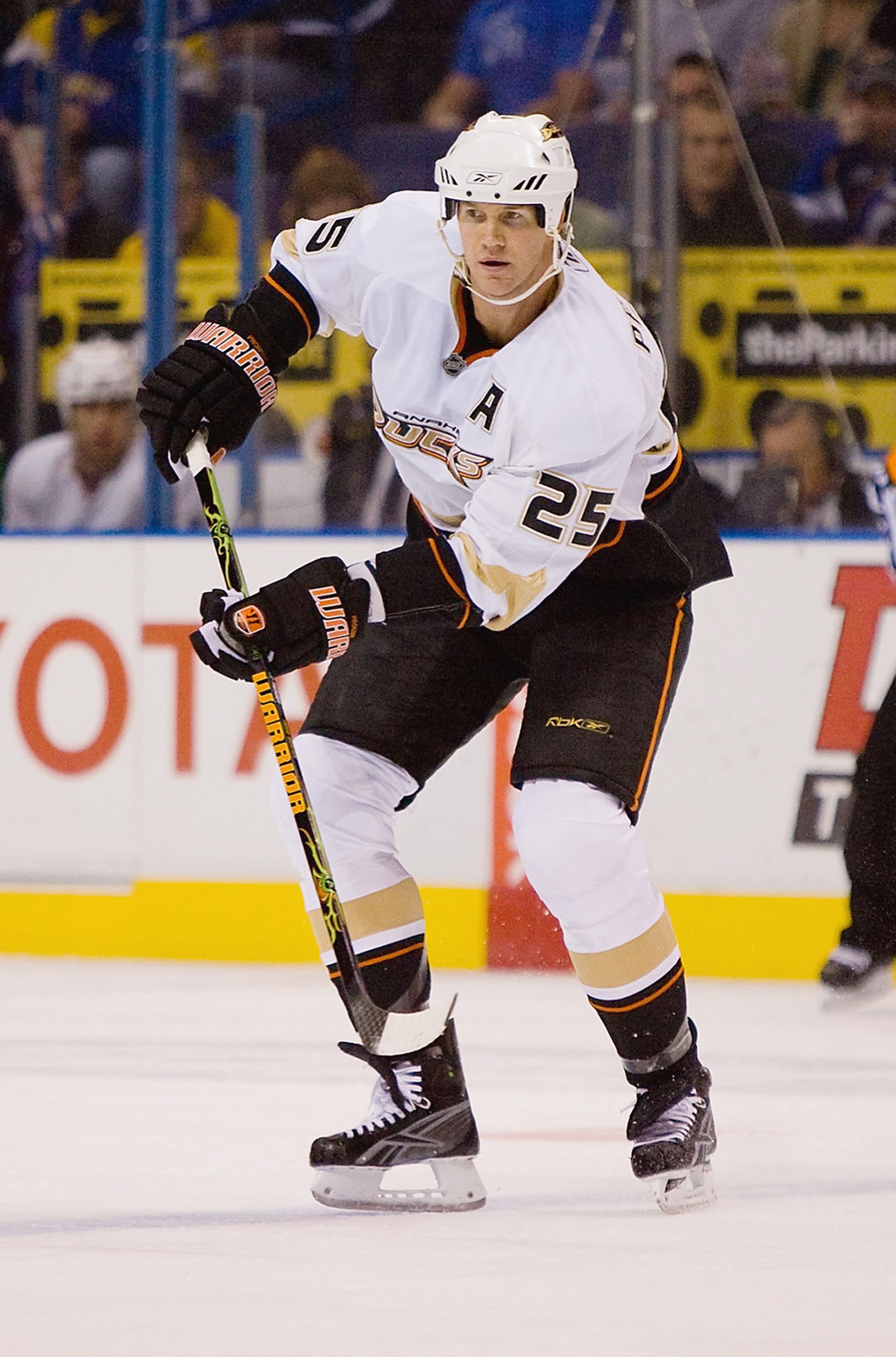 Anaheim Ducks defenseman Chris Pronger skates against the Detroit